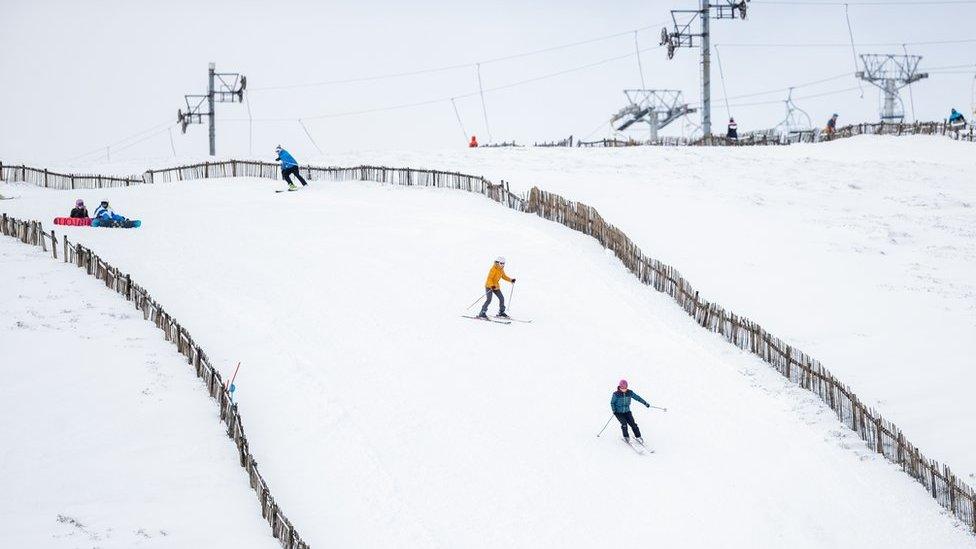 Skiing at Lecht