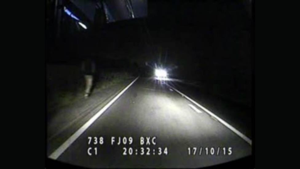 CCTV image of a pedestrian