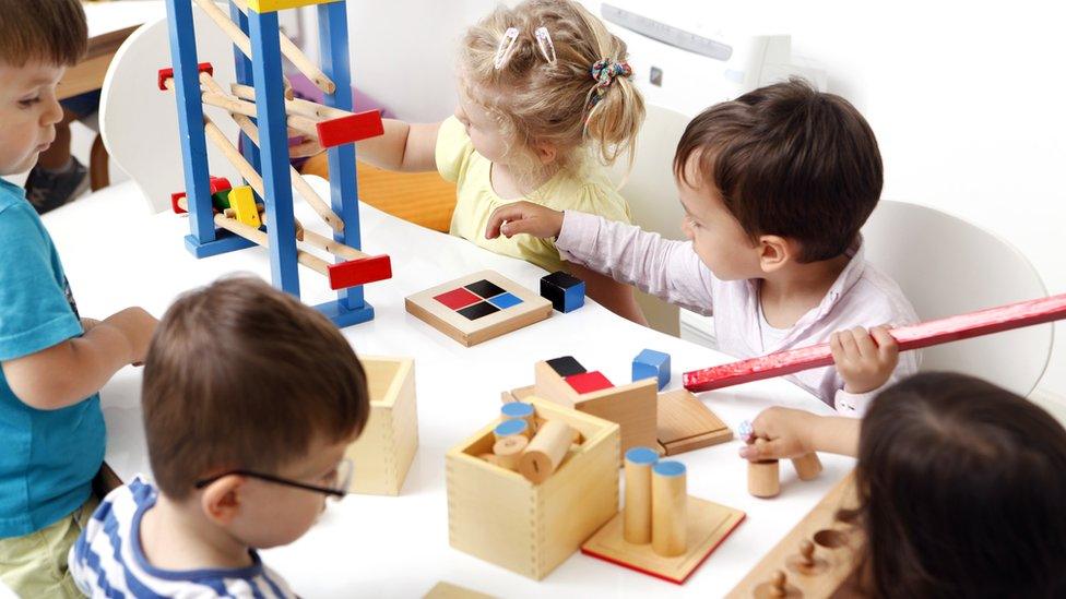 Children at nursery school