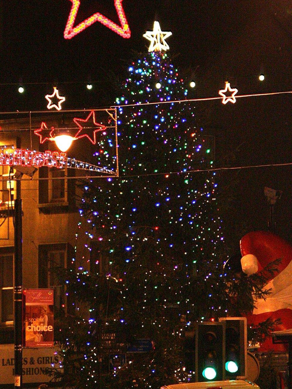 A Christmas tree in Ballymena