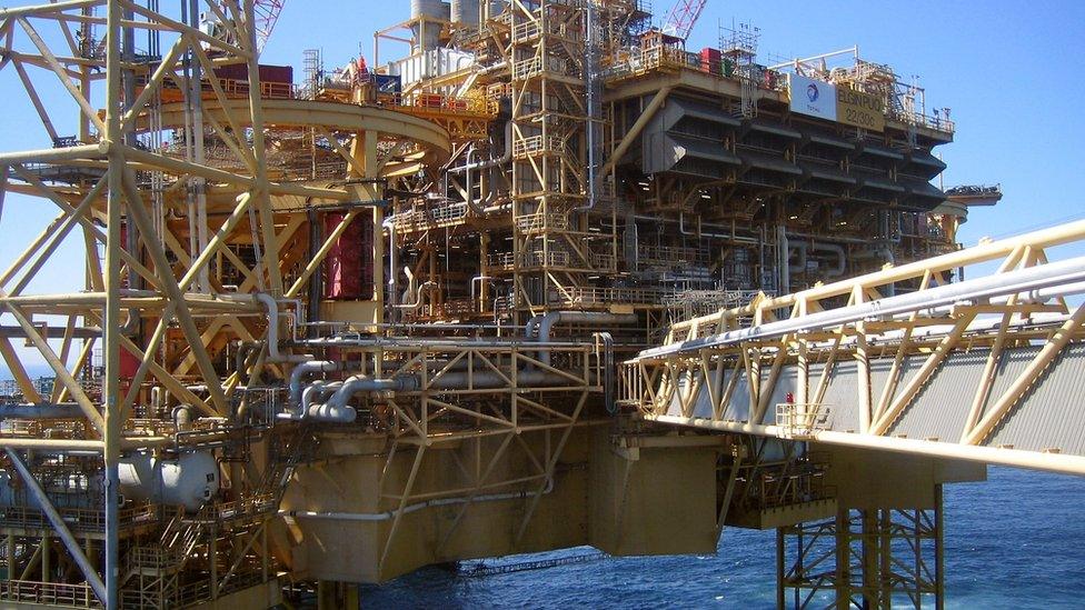 Total Elgin-Franklin oil and gas platform in the North Sea