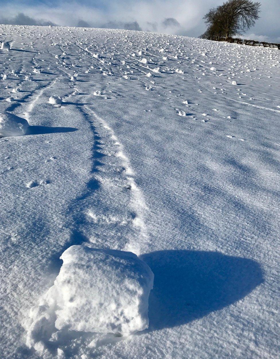 Snow roller in Glassford