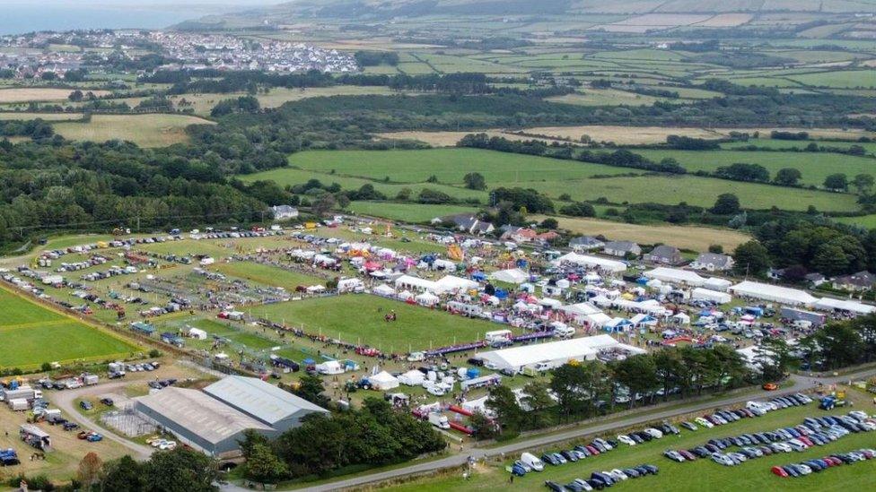 Royal Manx Agricultural Show from the air