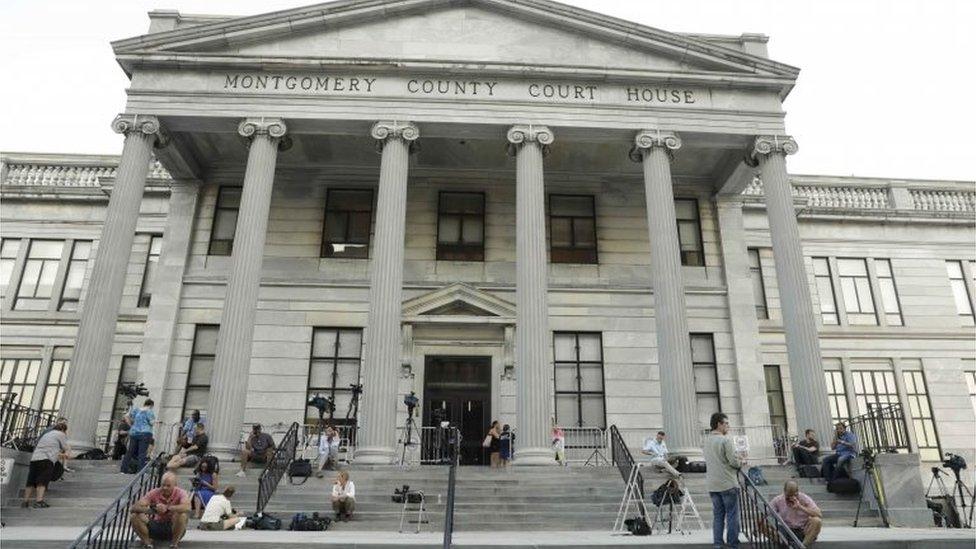 Montgomery County Courthouse is seen in Norristown, Pennsylvania.