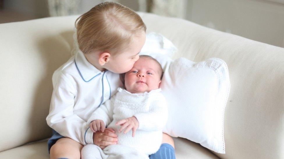 The duchess took this photo of her two children in mid-May at Anmer Hall in Norfolk