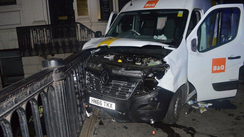 The van used in the London Bridge attack