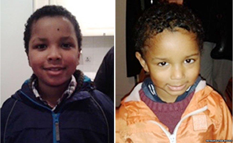 Sian Blake's children Zachary and Amon