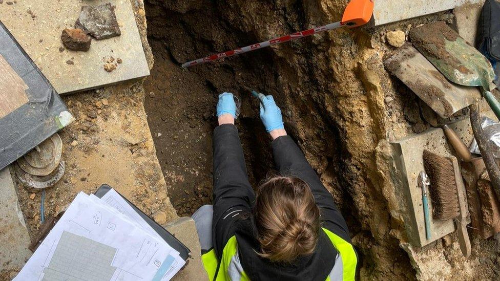 Mosaic found under Red Lion Yard, Colchester