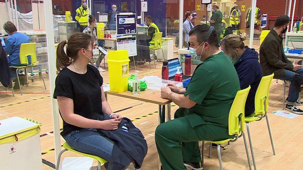 inside a vaccination centre