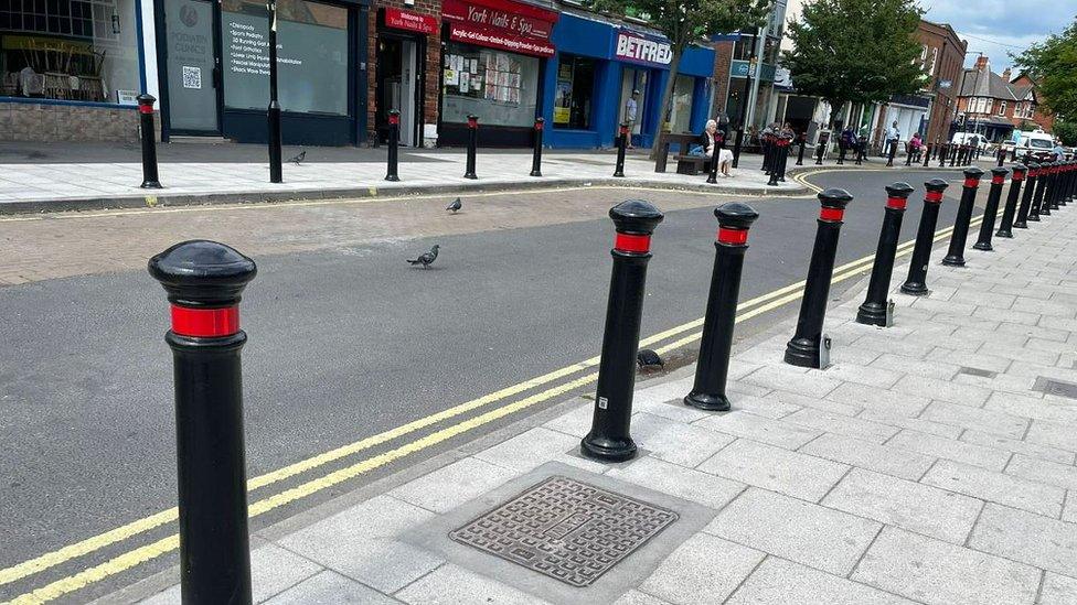 Bollards on Front Street