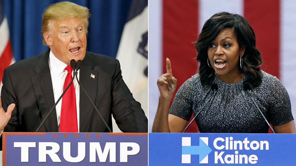 Donald Trump and Michelle Obama