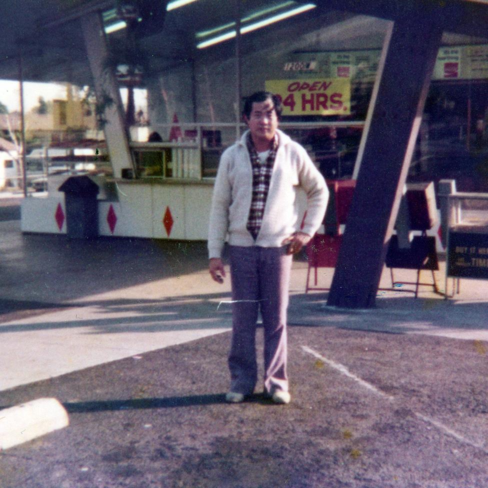 Ted pictured in front of his first doughnut shop