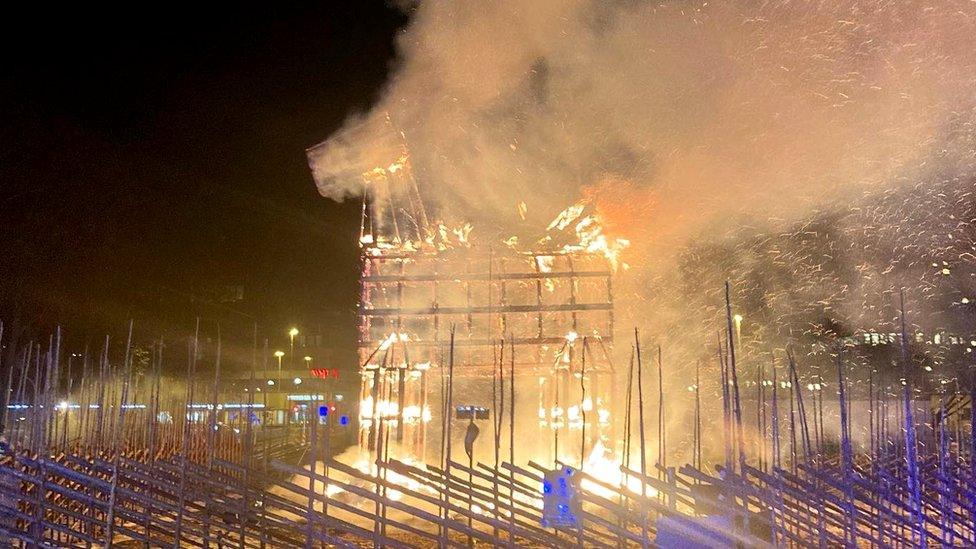 Image of Gavle goat on fire