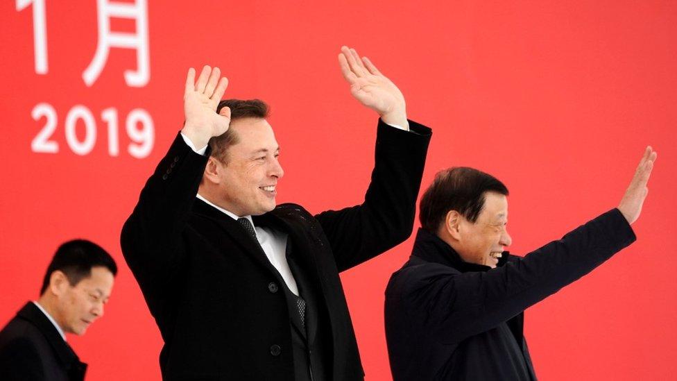 Elon Musk and Shanghai"s Mayor Ying Yong