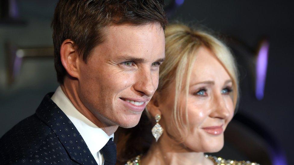 Eddie Redmayne and JK Rowling