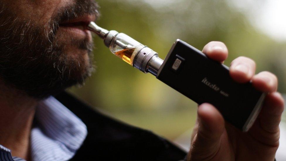 man with e-cigarette