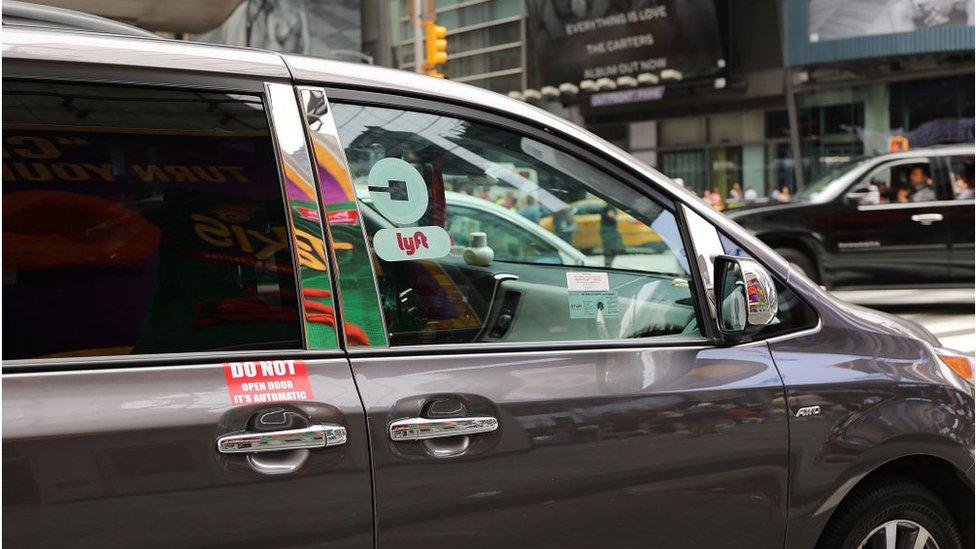 A Lyft car in New York City