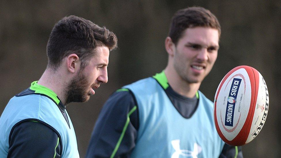 Alex Cuthbert and George North