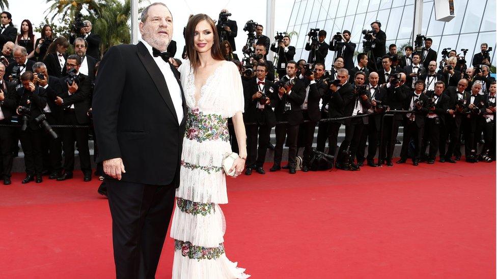 Harvey Weinstein and his wife Georgina Chapman at the Cannes Film Festival