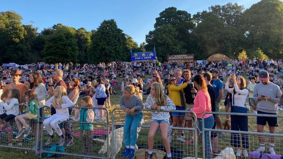 Crowds at Ashton Court