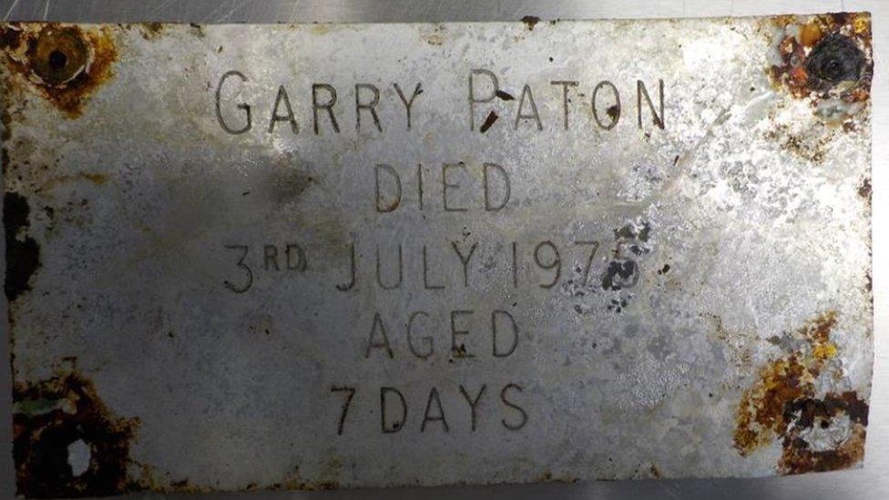 Gary's name was spelt incorrectly on a nameplate on top of the coffin