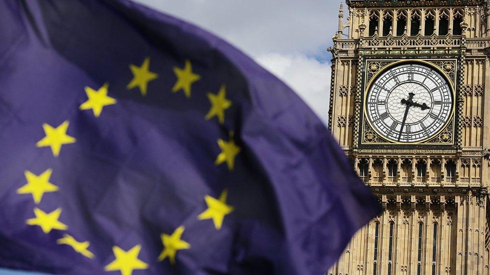 EU flag in front of Big Ben