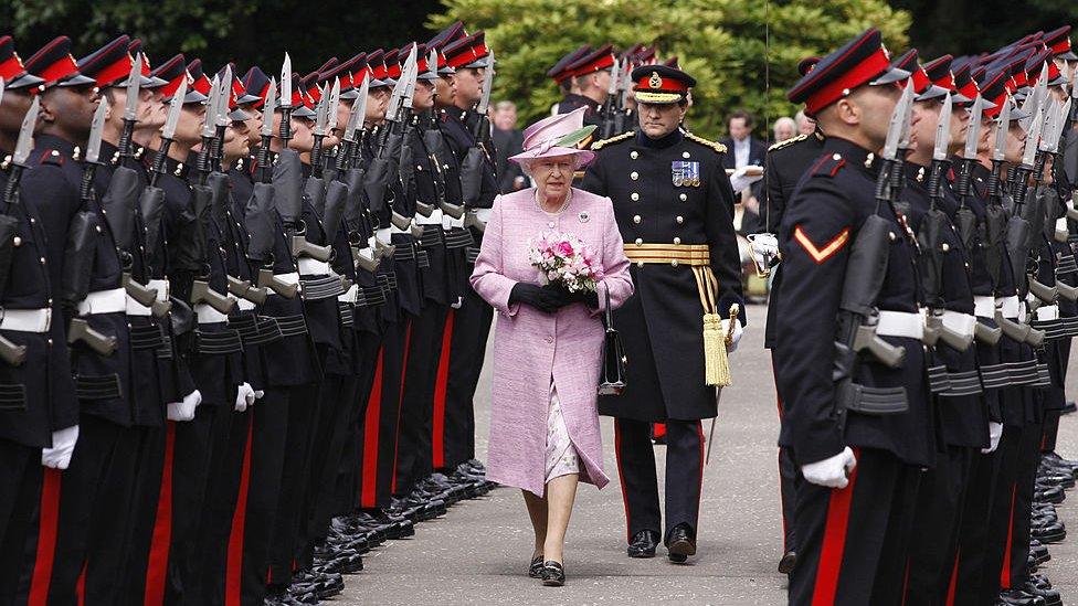 Queen Elizabeth attends the Ceremony Of The Keys at the Palace of Holyroodhouse on July 12, 2010