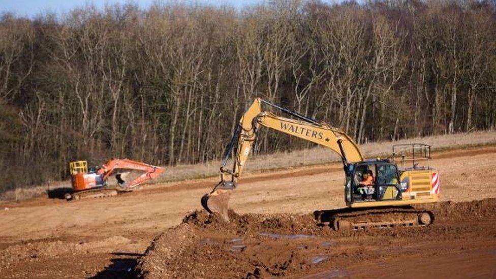 Work under way on the A417