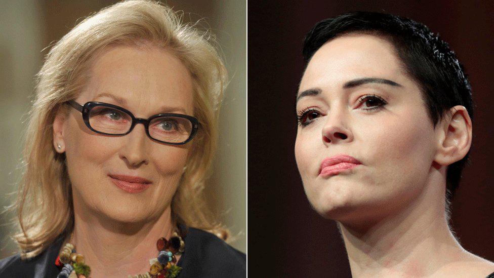 Meryl Streep and Rose McGowan