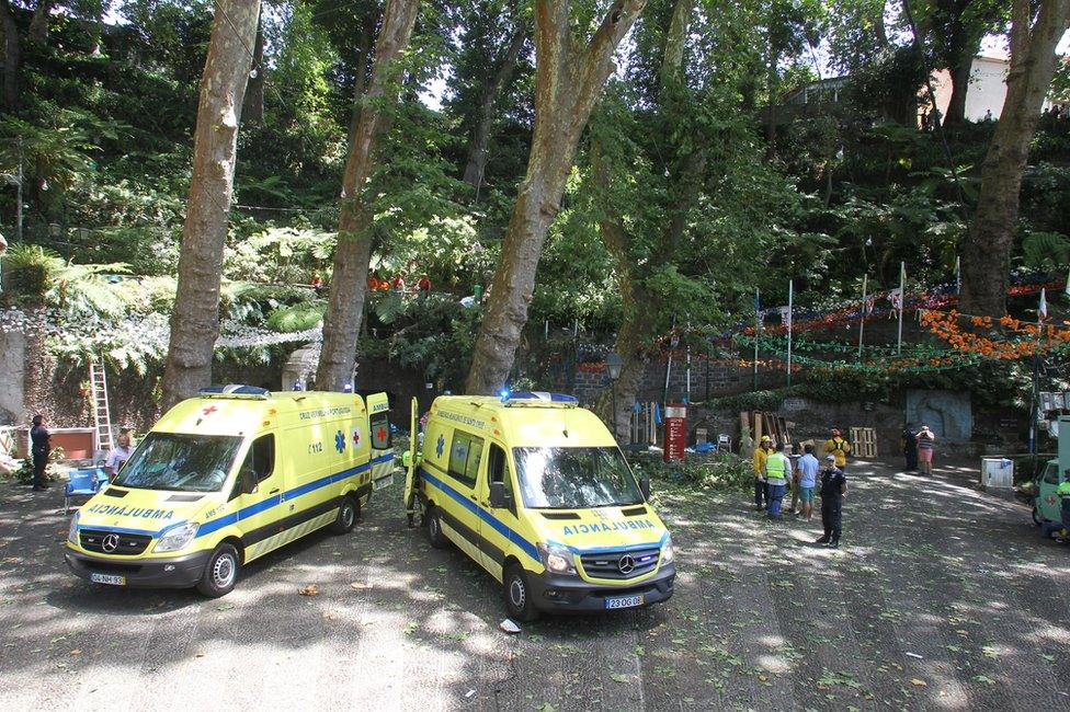 Rescuers in Funchal, 15 August