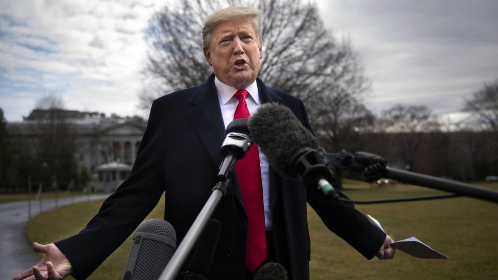 US President Donald Trump at the White House