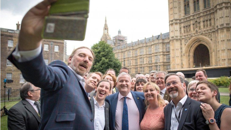 SNP MPs on College Green