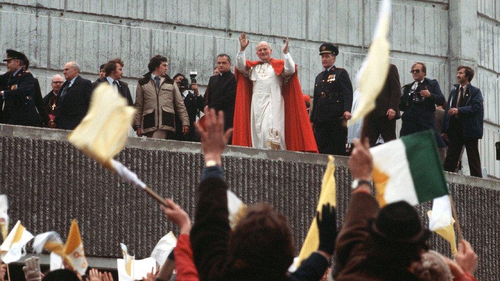 Pope John Paul II during his visit to Ireland in 1979