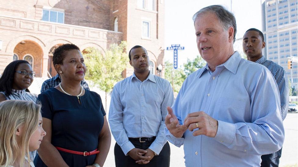 Doug Jones campaigning