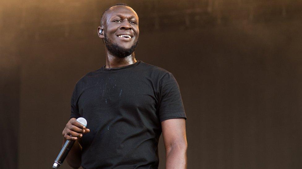 Stormzy on stage at the Sziget Festival 2018 in Budapest, Hungary