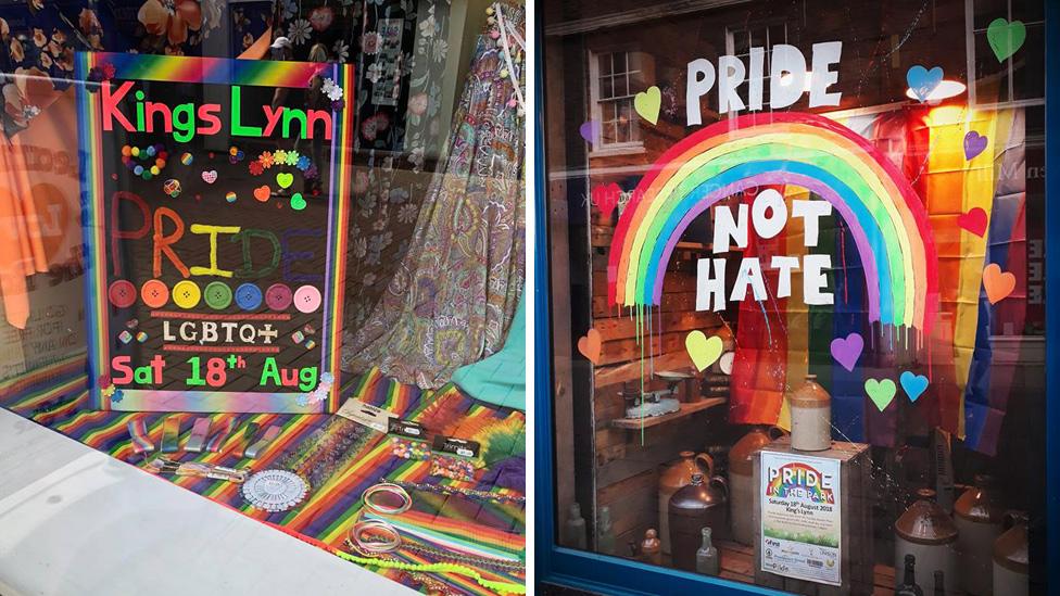 Shop windows in King's Lynn