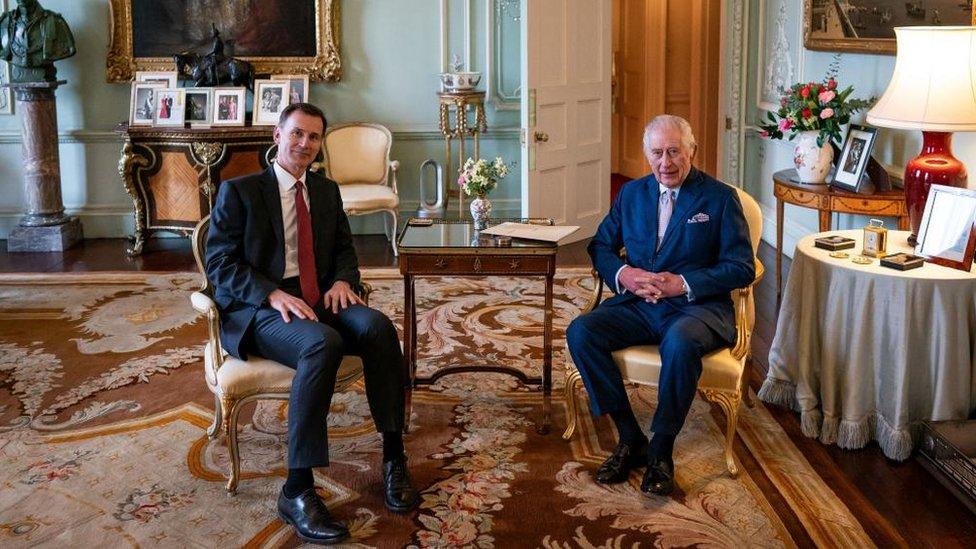 Chancellor Jeremy Hunt and King Charles III