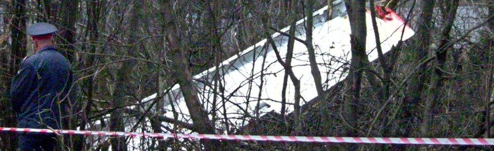 Wreckage of Tupolev near Smolensk (April 2010)