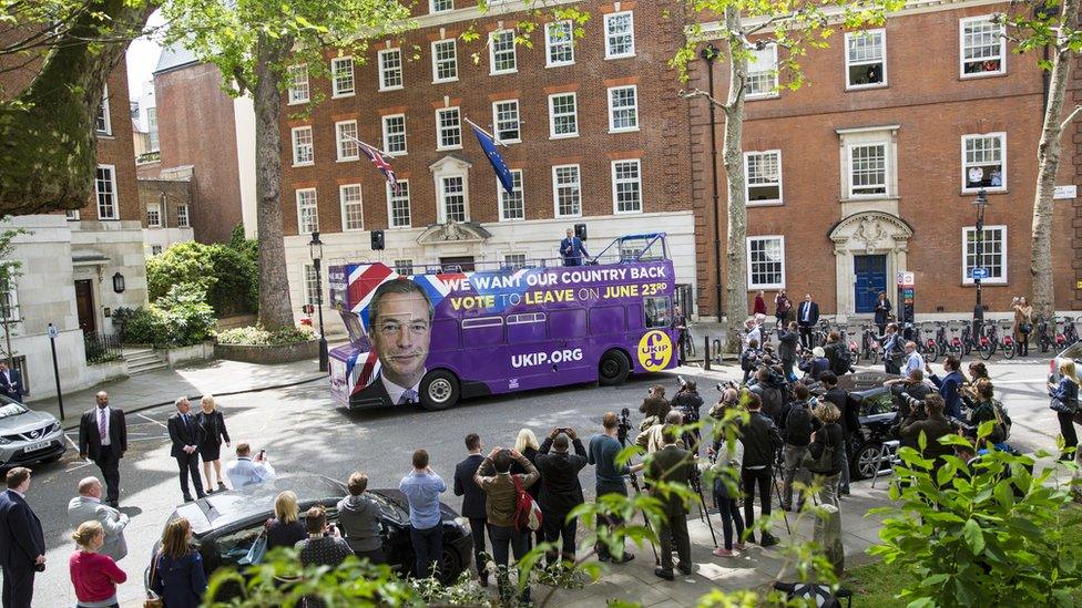 UKIP launched their bus tour in London