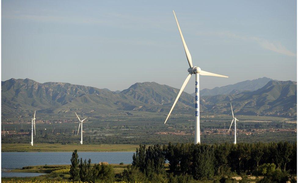 File picture of wind farm in China