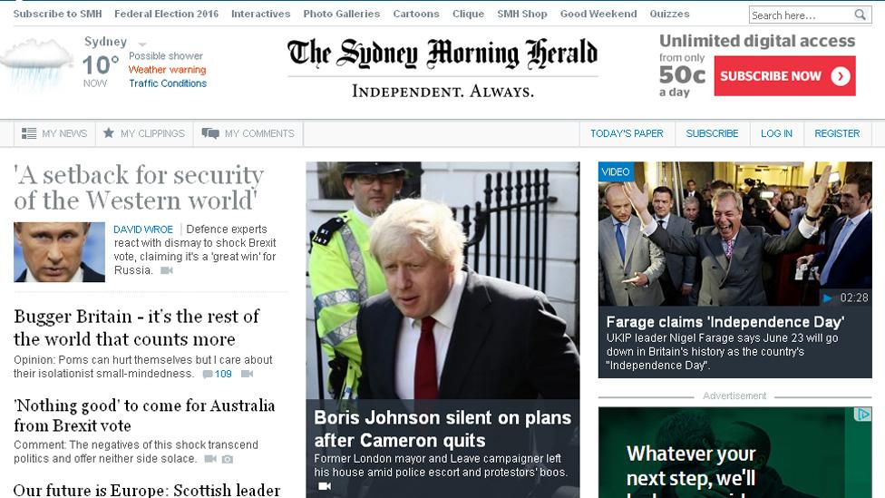 The Sydney Morning Herald online edition