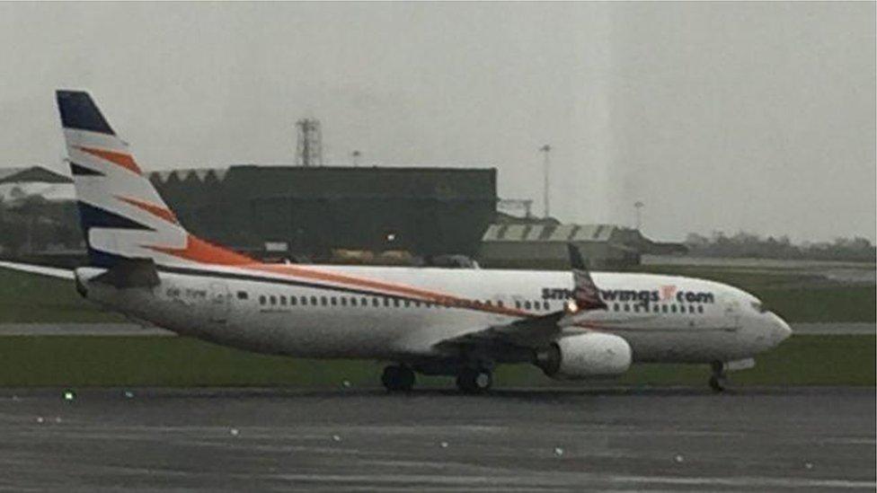 Plane carrying Syrian refugees landing in Belfast