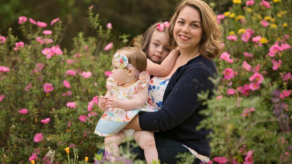 Ashley Albert and her two girls