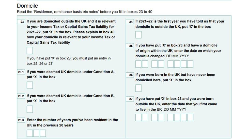 Non-dom form