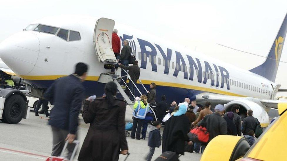 A Ryanair plane