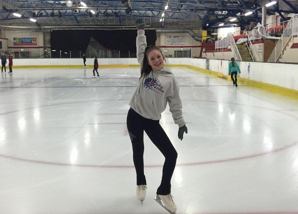 Basic Novice B skater Captain of Wight Sparkles Toni Delap returns to home ice.