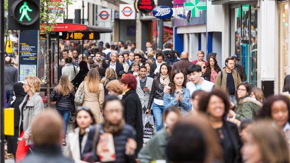 crowd of shoppers