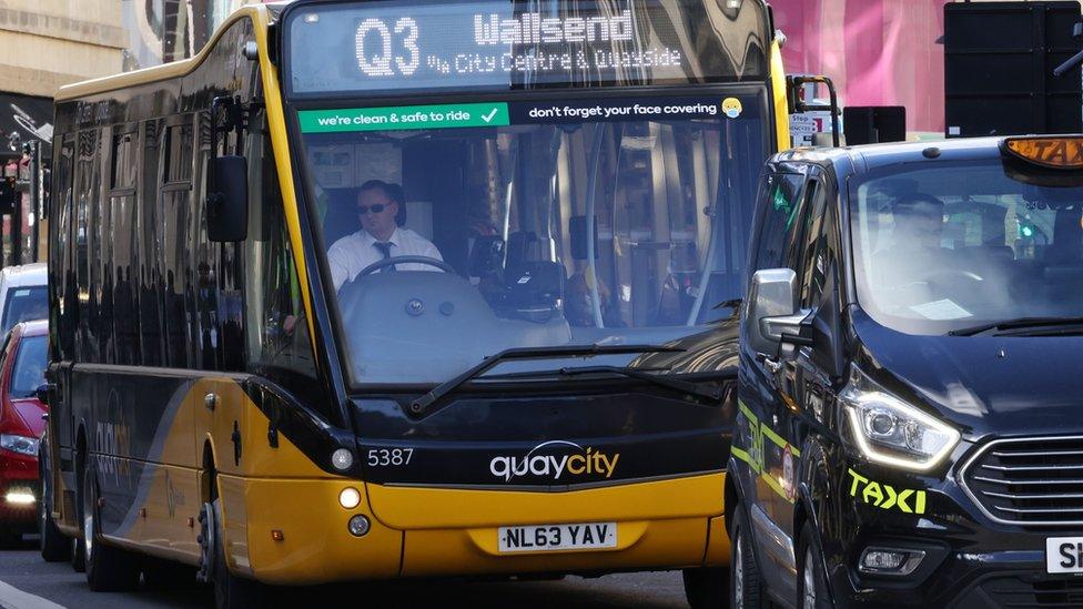 A Q3 bus destined for Wallsend before the cut to services earlier this year