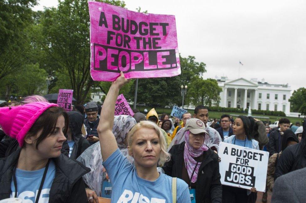 protests outside the White House