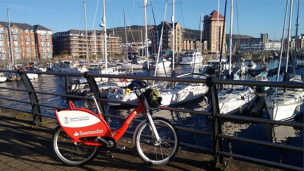 Bike at marina